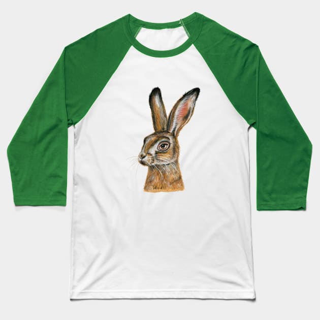 Brown hare Baseball T-Shirt by KayleighRadcliffe